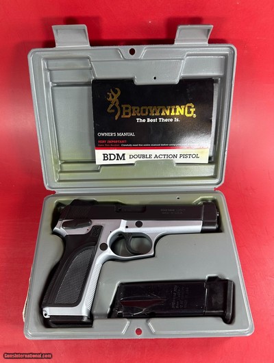 Browning BDM Tu-Tone 9mm Original Case, Papers 2-10 rd mags LNIB