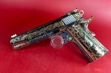 NIB CUSTOM Colt 1911 Gold Cup Lite. Engraved, Gold Plated. .45 ACP Stunning - 1 of 12