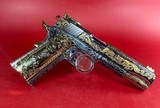 NIB CUSTOM Colt 1911 Gold Cup Lite. Engraved, Gold Plated. .45 ACP Stunning - 2 of 12