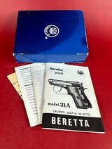 Beretta Model 21 25ACP Tip Up Barrel. Excellent condition. Rare. Collectors - 13 of 13