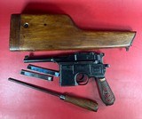 German Mauser Broomhandle Red 9. 9mm luger. Excellent Condition. Rare