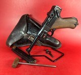 1915 DWM Luger P08 9mm Luger. Holster. 2 mags. Tools. Excellent Condition - 1 of 16