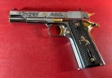 Colt 1911 38 Super Engraved with Gold – Davidson’s Deluxe Stainless Edition - 1 of 13