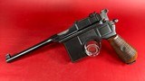 German Mauser Broomhandle 7.63x25mm C96, Stock Holster. Excellent Condition - 2 of 16