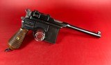 German Mauser Broomhandle 7.63x25mm C96, Stock Holster. Excellent Condition - 3 of 16