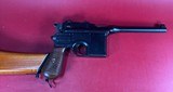 German Mauser Broomhandle 7.63x25mm C96, Stock Holster. Excellent Condition - 11 of 16