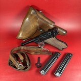 WWII 1940 Mauser P08 Luger 9mm. Full rig. Excellent condition - 1 of 18