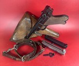 WWII 1940 Mauser P08 Luger 9mm. Full rig. Excellent condition - 1 of 17