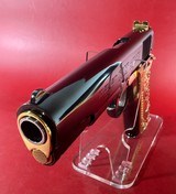 CUSTOM Colt 1911 High Polished Black, Engraved, Gold Plated. 45 ACP. - 3 of 15