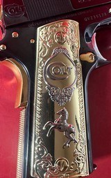 CUSTOM Colt 1911 High Polished Black, Engraved, Gold Plated. 45 ACP. - 13 of 15