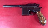 German Mauser Broomhandle 7.63x25mm C96, Stock Holster. Excellent Condition - 11 of 19