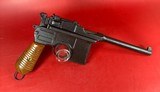 German Mauser Broomhandle 7.63x25mm C96, Stock Holster. Excellent Condition - 3 of 19
