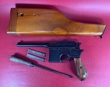 German Mauser Broomhandle 7.63x25mm C96, Stock Holster. Excellent Condition