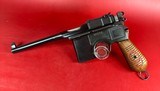 German Mauser Broomhandle Red 9. 9mm luger. Excellent Condition. Rare - 2 of 18