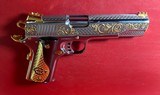 CUSTOM Colt 1911 High Polished Stainless, Engraved, Gold Plated. 45 ACP - 9 of 11