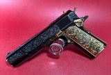 CUSTOM Colt 1911 Government. High Polished, Engraved, Gold Plated. 45 ACP