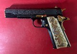 CUSTOM Colt 1911 Government. High Polished, Engraved, Gold Plated. 45 ACP - 10 of 13