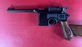 German Mauser Broomhandle Red 9. 9mm luger. Excellent Condition. C96. Rare - 12 of 17