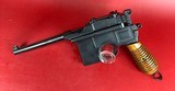German Mauser Broomhandle 7.63x25mm C96, Stock Holster. Excellent Condition - 2 of 15
