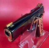 CUSTOM Colt 1911 High Polished Black, Engraved, Gold Plated. 45 ACP - 3 of 12