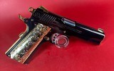 CUSTOM Colt 1911 High Polished Black, Engraved, Gold Plated. 45 ACP - 2 of 12