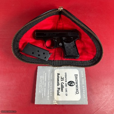 1965 Browning Baby Browning 25 ACP 6.35 mm Belgium. Excellent condition.