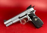 1993 Browning Hi power, Silver Chrome, Gold Trigger, Adj Sights, 9mm. Mint - 2 of 13