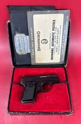 1962 Browning Baby Browning 25 ACP 6.35 mm Belgium. Excellent. Collectors - 1 of 13