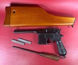 German Mauser Broomhandle 7.63x25mm C96, Stock Holster. Excellent Condition