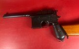 German Mauser Broomhandle 7.63x25mm C96, Stock Holster. Excellent Condition - 16 of 18