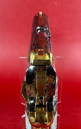 CUSTOM Colt 1911 Polished Stainless, Black, Engraved, Gold Plated 38 Super - 5 of 13
