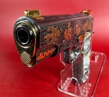 CUSTOM Colt 1911 Polished Stainless, Black, Engraved, Gold Plated 38 Super - 3 of 13