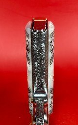 CUSTOM Colt 1911 Polished Stainless, Black, Engraved, Gold Plated 38 Super - 7 of 13