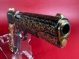 NIB CUSTOM Colt 1911 Government. Engraved, Gold Plated. .45 ACP. Stunning. - 4 of 14