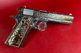 NIB CUSTOM Colt 1911 Government. Engraved, Gold Plated. .45 ACP. Stunning. - 2 of 14