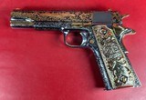 NIB CUSTOM Colt 1911 Government. Engraved, Gold Plated. .45 ACP. Stunning. - 1 of 14