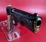 CUSTOM Colt 1911 Government. High Polished, Engraved, Gold Plated. 45 ACP - 4 of 14