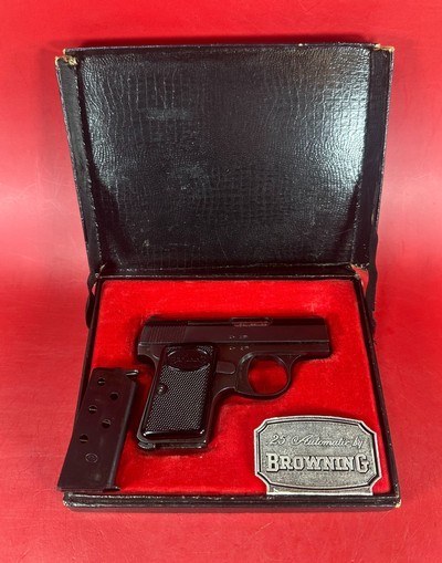 1958 Browning Baby Browning 25 ACP 6.35 mm Belgium. Excellent condition.