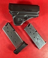 Sig Sauer P938 Equinox. 9mm. Night Sights. Wood Grips. Holster. LNIB - 13 of 14