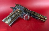 NIB Colt 1911 Government. Engraved, Gold Plated .38 Super. Stunning. - 2 of 15