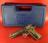 NIB Colt 1911 Government. Engraved, Gold Plated .38 Super. Stunning. - 13 of 15