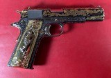NIB Colt 1911 Government. Engraved, Gold Plated .38 Super. Stunning. - 12 of 15