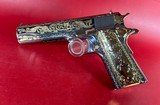 NIB Colt 1911 Government. Engraved, Gold Plated .38 Super. Stunning. - 1 of 15