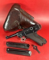 WWII 1939 Mauser P08 Luger 42 9mm. Matching. Full Rig. Excellent condition