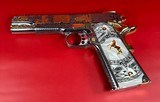 CUSTOM Colt 1911 Polished Stainless, Black, Engraved, Gold Plated 38 Super - 10 of 16