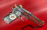 CUSTOM Colt 1911 Polished Stainless, Black, Engraved, Gold Plated 38 Super - 2 of 16