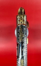 CUSTOM Colt 1911 Polished Stainless, Black, Engraved, Gold Plated 38 Super - 3 of 16