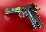 CUSTOM Colt 1911 Polished Stainless, Black, Engraved, Gold Plated 38 Super