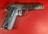 CUSTOM Colt 1911 Polished Stainless, Black, Engraved, Gold Plated 38 Super - 11 of 14
