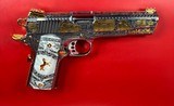 CUSTOM Colt 1911 Polished Stainless, Black, Engraved, Gold Plated 38 Super - 13 of 16